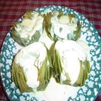 Artichokes With Lemon Rosemary Sauce image