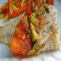 Grilled Halibut Fillets With Tomato and Dill image