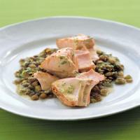 Roasted Salmon With Lentils_image