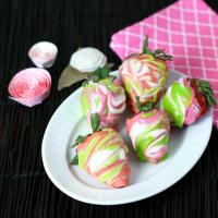 Marbled Chocolate-Covered Strawberries image