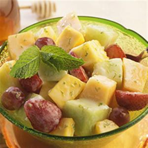 Fruit Salad with Mint Honey-Lime Dressing_image