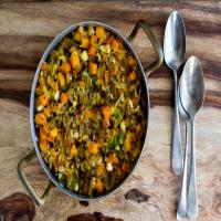 Winter Squash, Leek and Farro Gratin With Feta and Mint image
