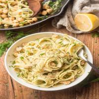 Garlic Butter Pasta with Fresh Herbs & Chickpeas_image
