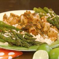 Mojito Chicken and Roasted Asparagus with Almonds_image
