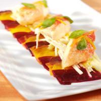 King Crab with Celeriac, Apple, and Beet Salad image