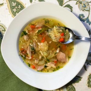 Chicken and Orzo Soup with Fennel_image