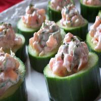 Smoked Salmon in Cucumber Cups image