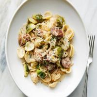 Orecchiette With Brussels Sprouts and Bratwurst_image