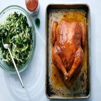 Hot Sauce Roast Chicken With Tangy Kale Salad_image