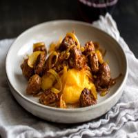 Butternut Squash Polenta With Sausage and Onion image