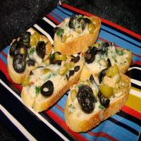 Olive-Cheese Crostini image