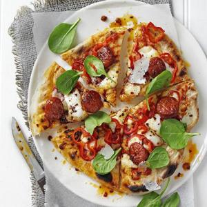 Chorizo pizza with peppers & manchego_image