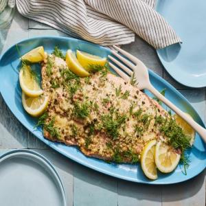 Pellet Grill Smoky Salmon with Capers and Dill image