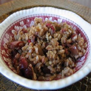 Brown Rice With Apples and Cranberries image