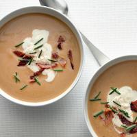 Chestnut Soup with Bacon and Chives image