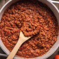 One-Pot Lentil and Mushroom Bolognese​ Sauce_image