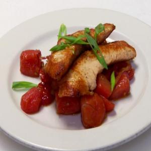 Seared Salmon with Pickled Watermelon Salad_image