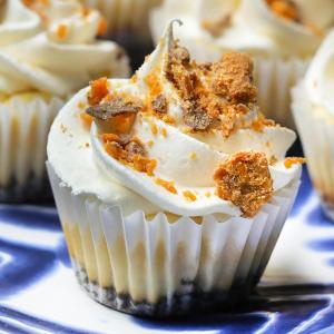 Mini Butterfinger Cheesecakes Recipe by Tasty image