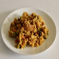 Brown Rice, Chicken, and Chorizo Paella image