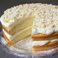 Lemon Cream Cake w/ Milk Crumb Topping Recipe - (4.1/5) image