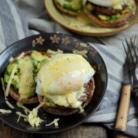 Sausage Avocado Benedict with White Cheddar Hollandaise image