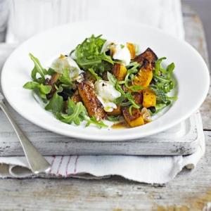 Warm squash & rocket salad with garlic vinaigrette image
