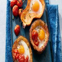 Roasted Squash with Cherry Tomatoes and Eggs image