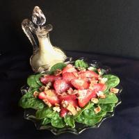 Strawberry and Spinach Salad with Honey-Poppy Seed Dressing image