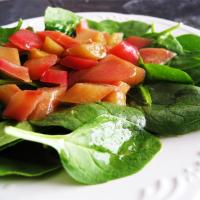 Rhubarb Spinach Salad image