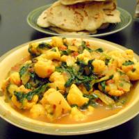 Spinach and Cauliflower Bhaji image