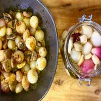 Quick Pickled Mushrooms and Pearl Onions image