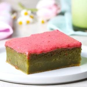 Strawberry Matcha Mochi Butter Cake Recipe by Tasty_image