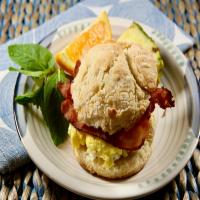 Bacon, Egg, and Cheese Buttermilk Biscuit Breakfast Sandwich image