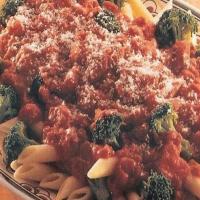PENNE PASTA WITH BROCCOLI & TOMATO SAUCE image
