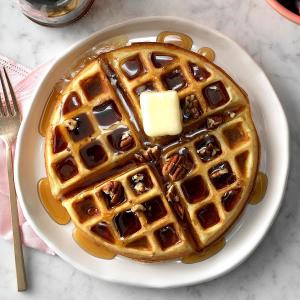 Buttermilk Pecan Waffles Recipe | Taste of Home_image