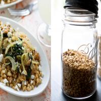 Wheat Berries With Spinach and Spring Onion_image