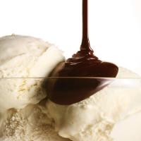Hot Fudge Over Vanilla Ice Cream image