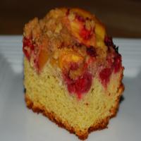 Blueberry Peach Streusel Cake image