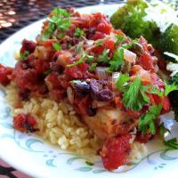 Cod with Tomatoes, Olives, and Capers image