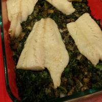 Baked Fish With Spinach_image