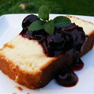 Sour Cream Lemon Pound Cake with Cherry Compote_image