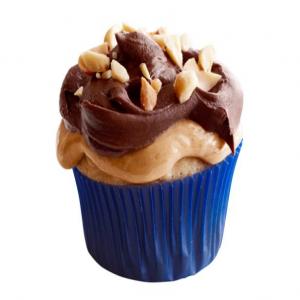 Peanut Cupcakes with Nougat-Chocolate Frosting image