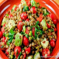 Spiced Herbed Lentil Salad with Avocado_image