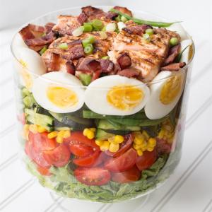 Layered Salmon Cobb Salad image