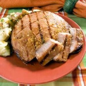 Sweet and Spicy Grilled Ham Steaks_image