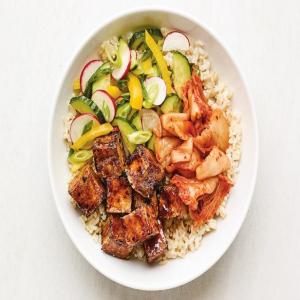 Rice Bowls with Tofu and Kimchi image