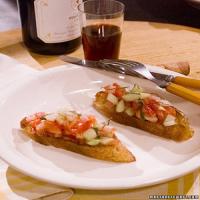 Bruschetta with Tomatoes, Cucumbers, and Basil image