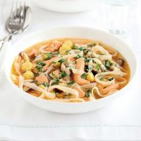 Salmon noodle soup image