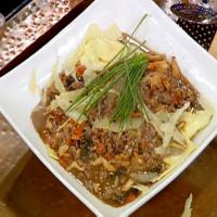 Veal and Mushroom Stew over Mascarpone Ravioli_image