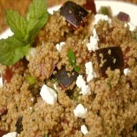 Whole Wheat Couscous With Plums, Goat Cheese and Fresh Mint_image